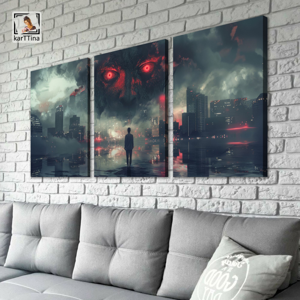 Картина karTTina "НЕОНОВЫЙ ДРАЙВ", 150 см х 70 см