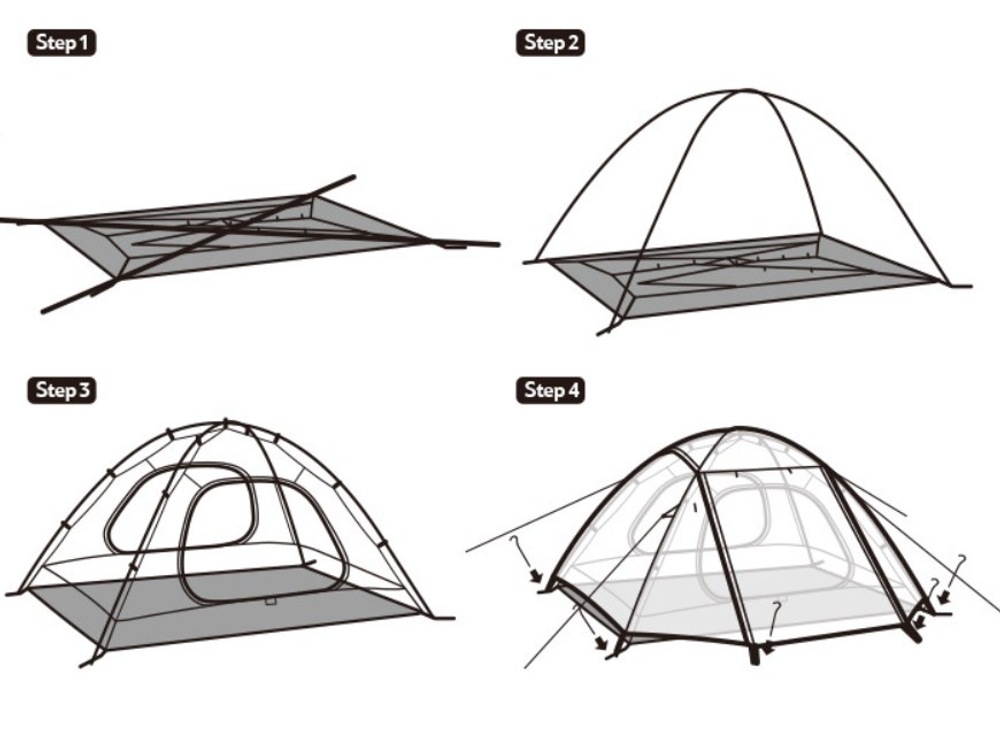 Палатка Naturehike Cloud-Creek, 2-местная, белая, артикул CNK2300ZP024-2W