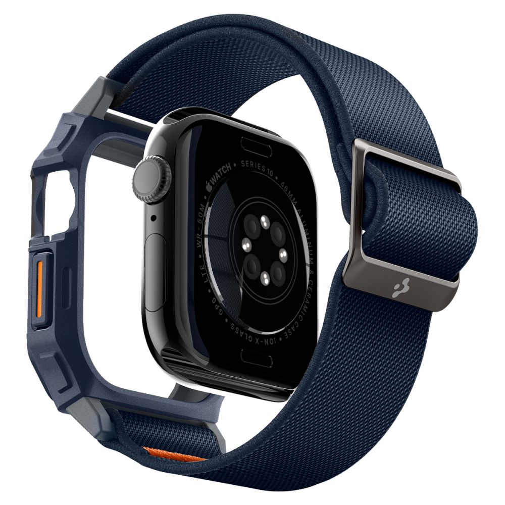 Ремешок с чехлом Spigen Lite Fit Pro для Apple Watch 46 mm Navy Blue