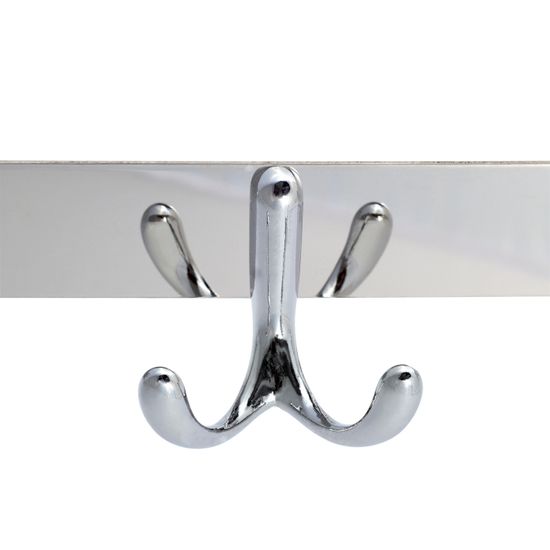 Крючки двойные на планке 6 шт. Besser BS 8226 (66х3,5х4,5 см) из хромированного цинкового сплава