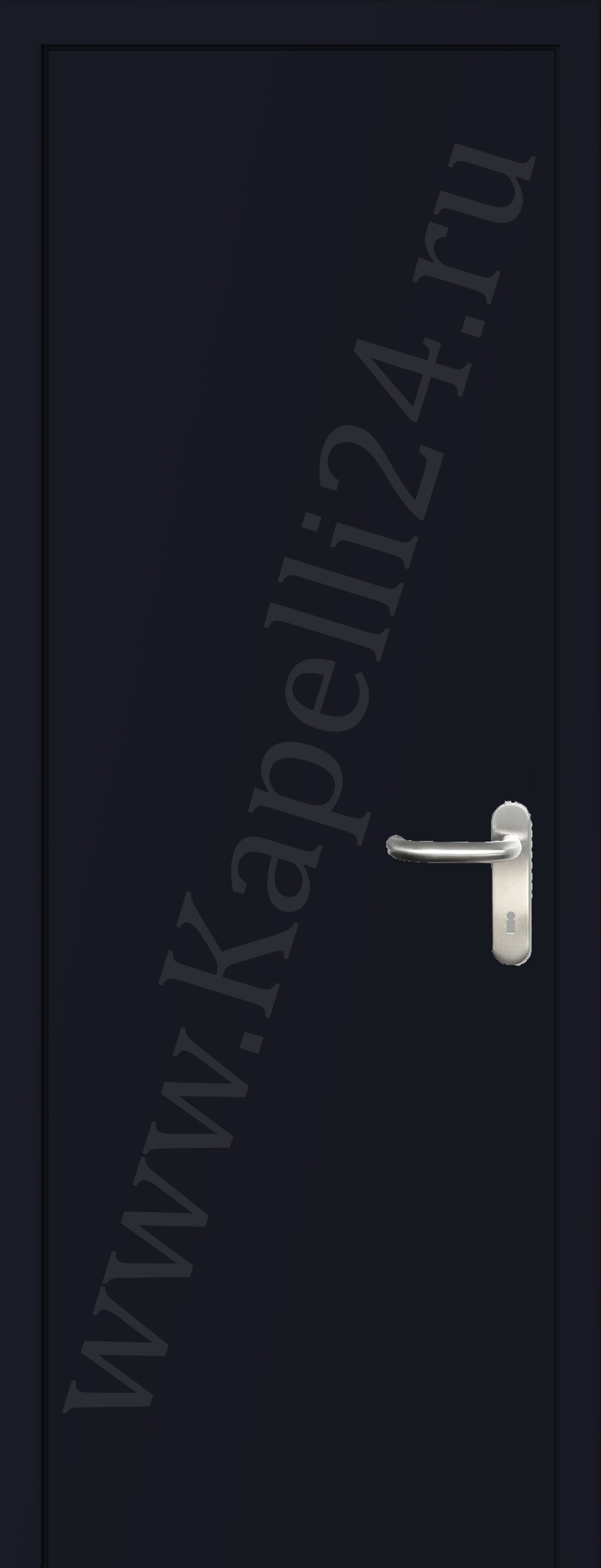Дверь влагостойкая пластиковая KAPELLI multicolor ДГ RAL 5004 Черно-синий + коробка
