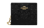 COACH Snap Wallet Leather Card Holder, Wallet Women"s Black