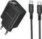 Adapter / Адаптер Сетевое зарядное устройство для Borofone BA97A Ilustre single-port PD30W Charger with digital display set C to C EU Black
