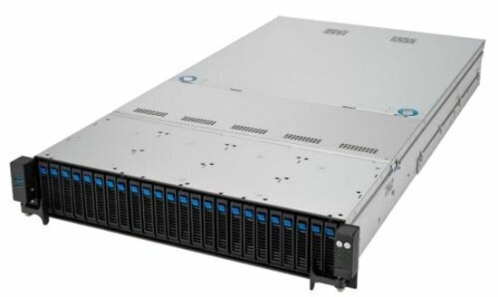 Серверная платформа 2U ASUS RS520A-E12-RS24U/1G/1.6kW/24NVMe/RH/OCP (SP5, 24*DDR5 (4800), 2*2.5 HS, 24*2.5 HS, 2*M.2, 5*PCIE, 2*Glan, Mlan, 2*1600W