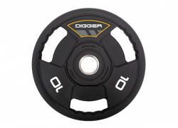 Диск олимпийский полиуретановый 3-х хватовый 10кг Hasttings Digger HD51C3A-10