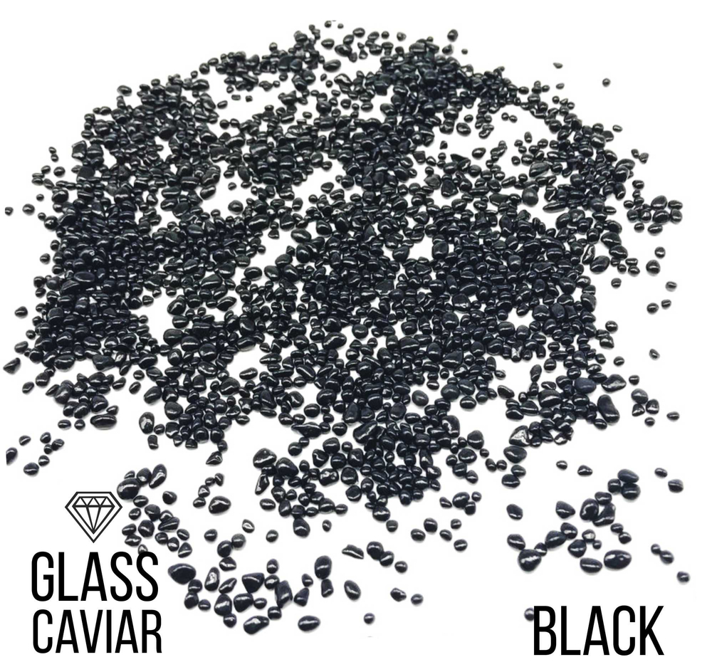Стеклянная крошка Glass Caviar, Black, 250гр