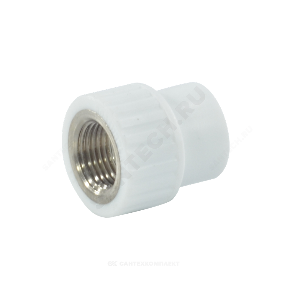 Муфта PP-R комбинированная белая Дн 25х1/2" ВР RTP (РосТурПласт) 10654