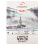 Альбом для акварели 200 г/м², A4 21х29.7 см, склейка с одной стороны 12 л, среднезернистая, Vista-Artista WCLC-A4