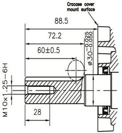 Двигатель дизельный TSS Excalibur 186FA - K1 (вал цилиндр под шпонку 25./72.2 / key)