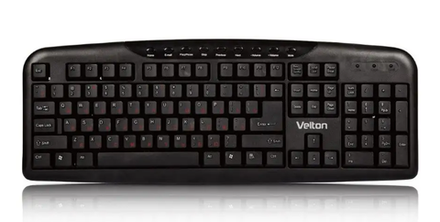 Клавиатура VELTON K102M Black USB Чёрная Мультимедиа