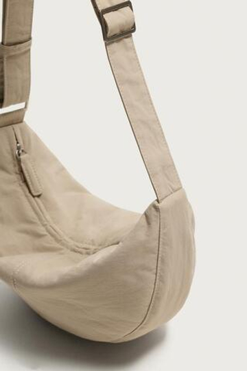 ZARA НЕЙЛОНОВАЯ СУМКА S, КОСТЯНОЙ БЕЛЫЙ