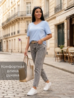 Футболка хлопок большие размеры однотонная