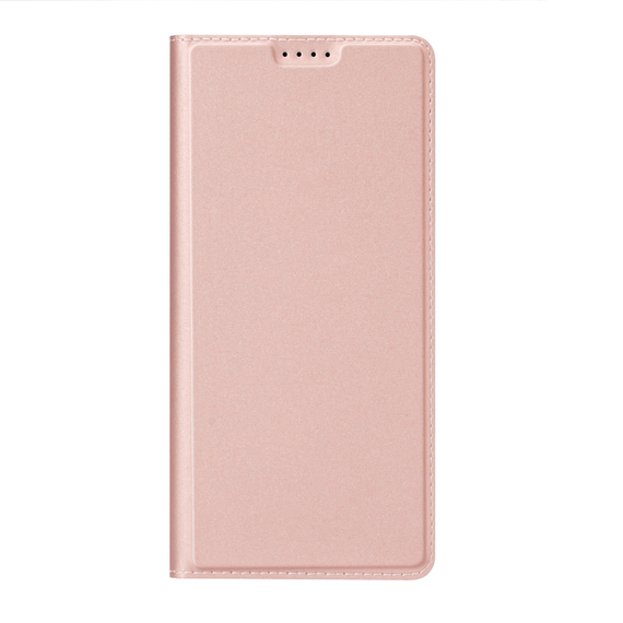Чехол книжка из PU кожи розового цвета от Dux Ducis для смартфона Xiaomi Redmi Note 14 5G, серия Skin Pro Series Case