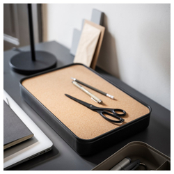 IKEA HARVMATTA  (ИКЕА ХАРВМАТТА)  -  Коробка с крышкой - антрацит 24x35x6 см