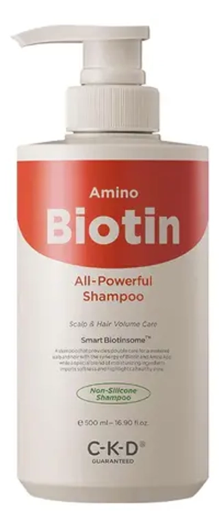 Шампунь для волос против выпадения с биотином CKD Amino Biotin All-Powerful Shampoo 500 мл