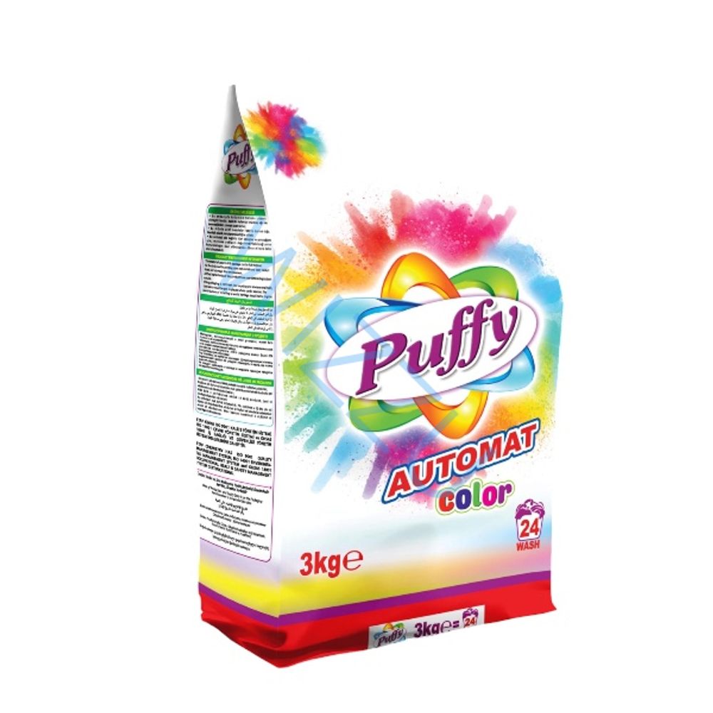 Поршок стиральный  PUFFY  automat 3kg Multicolor 1уп/6шт
