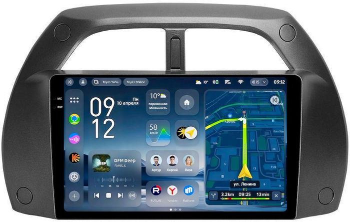 Магнитола для Toyota RAV4 2 2000-2003 - Teyes CC4-PRO монитор 9.5" 2K QLED на Android 13, Быстрейшая, Snapdragon 778G, ИИ, CarPlay, DSP, 4G SIM-слот