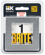 BRITE Рамка 1 -местная РУ-1-1-БрА металл алюминий IEK
