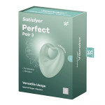Зеленое эрекционное кольцо 3см с вибрацией Satisfyer Perfect Pair 3