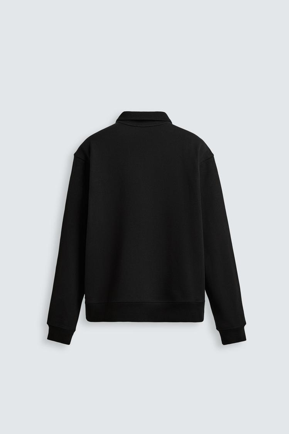 ZARA БАЗОВАЯ ТОЛСТОВКА С ВОРОТНИКОМ НА МОЛНИИ, ЧЕРНЫЙ
