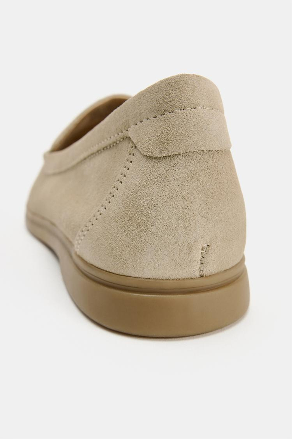 ZARA ЗАМШЕВЫЕ ЛОФЕРЫ, ЦВЕТ ЛЬДА