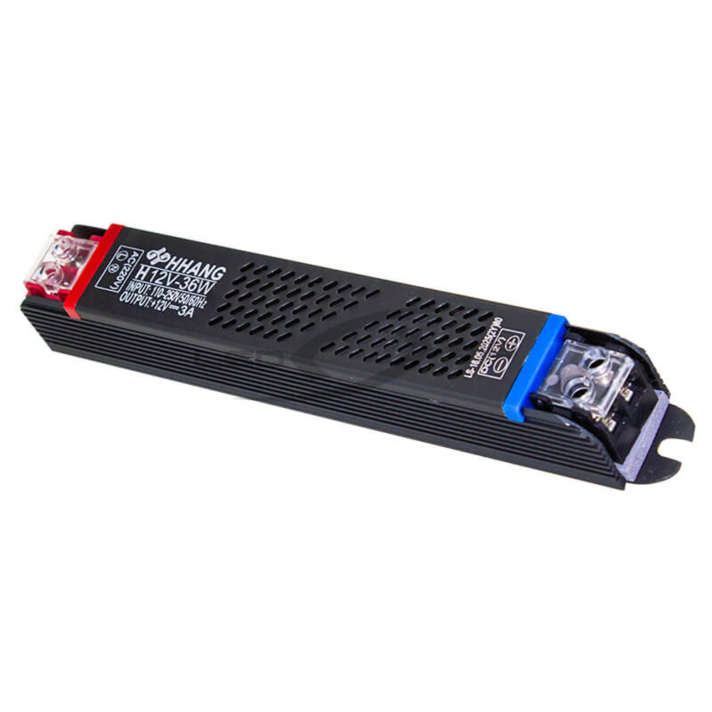 ИП 12V-60W, 147х20х20, IP20, алюм., клеммы, графит