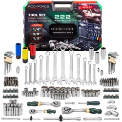 Набор инструментов 222пр. 1/4'', 3/8'', 1/2''(6гр.,12гр.) RockFORCE RF-42222-5