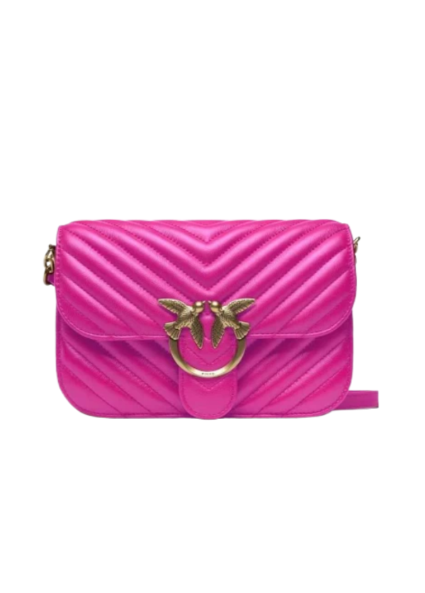 CLASSIC LOVE BAG BELL CHEVRON - fuchsia