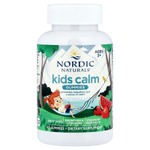 Nordic Naturals, Kids Calm, жевательные таблетки, для детей от 3 лет, со вкусом клубники и арбуза, 60 жевательных таблеток