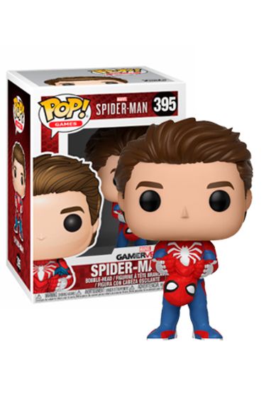 Funko-Pop-Marvel-Video-Game-Unmasked-Spider-Man-Collectible-Figure-Multicolor
