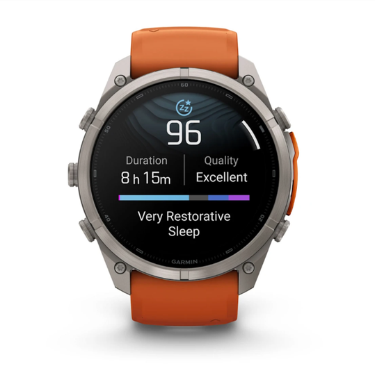 Умные часы Garmin Fenix 9 PRO, 51 мм, AMOLED, Sapphire Titanium with Autumn Orange/Spark Orange Silicone Band