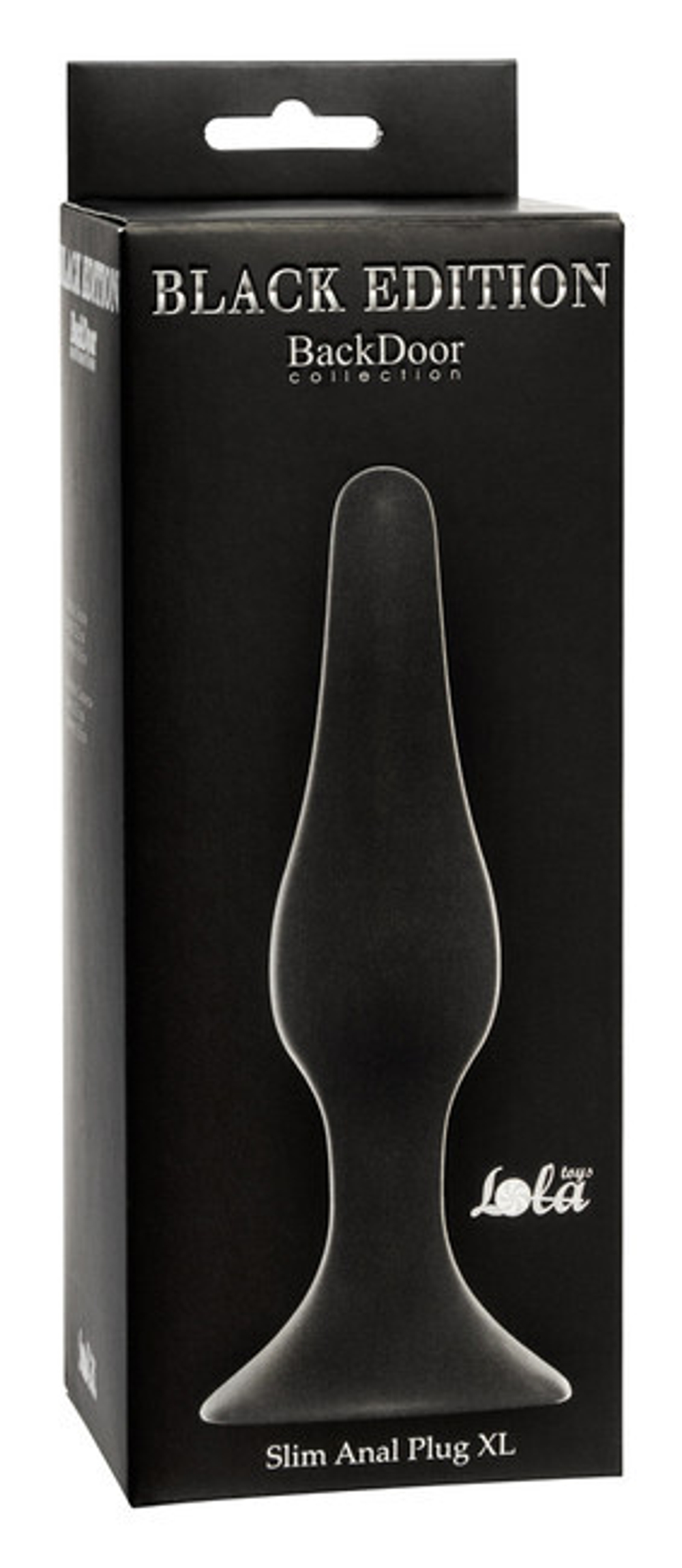 Большая анальная пробка на присоске Slim Anal Plug XL (15,5 см , черный) (Цвет: черный)