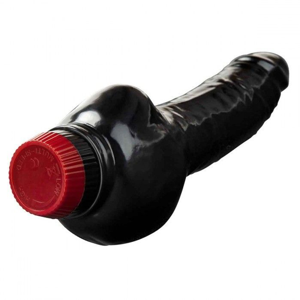 Черный анальный вибратор 5 Vibrating Anal Dildo (Цвет: черный)