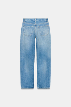 ZARA ДЖИНСЫ ПРЯМОГО КРОЯ СО СРЕДНЕЙ ПОСАДКОЙ — ZW COLLECTION, ВЫЦВЕТШИЙ СИНИЙ