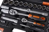 Набор инструментов, 1/2" , 1/4" , CrV, пластиковый кейс 94 предмета Вихрь — фото 3