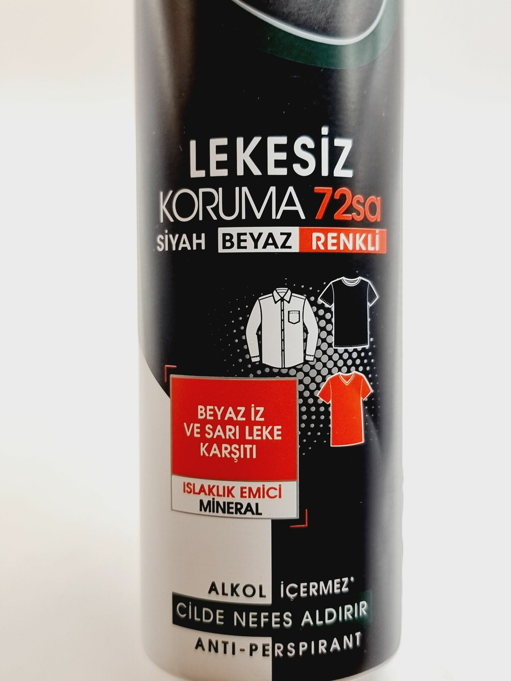 Garnier Men Дезодорант-антиперспирант спрей, 72 ч, черное/белое/цветное, без спирта, 150 мл (Франция)