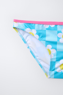 ZARA КУПАЛЬНИК В ШАХМАТНУЮ КЛЕТКУ SMILEYWORLD ®, БИРЮЗОВЫЙ