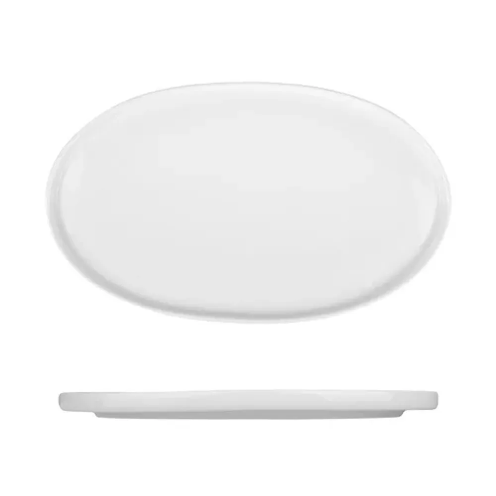 Блюдо овальное 24,4*14,5 см h1,7 см для подачи белое фарфор NEW P.L. Proff Cuisine [5]