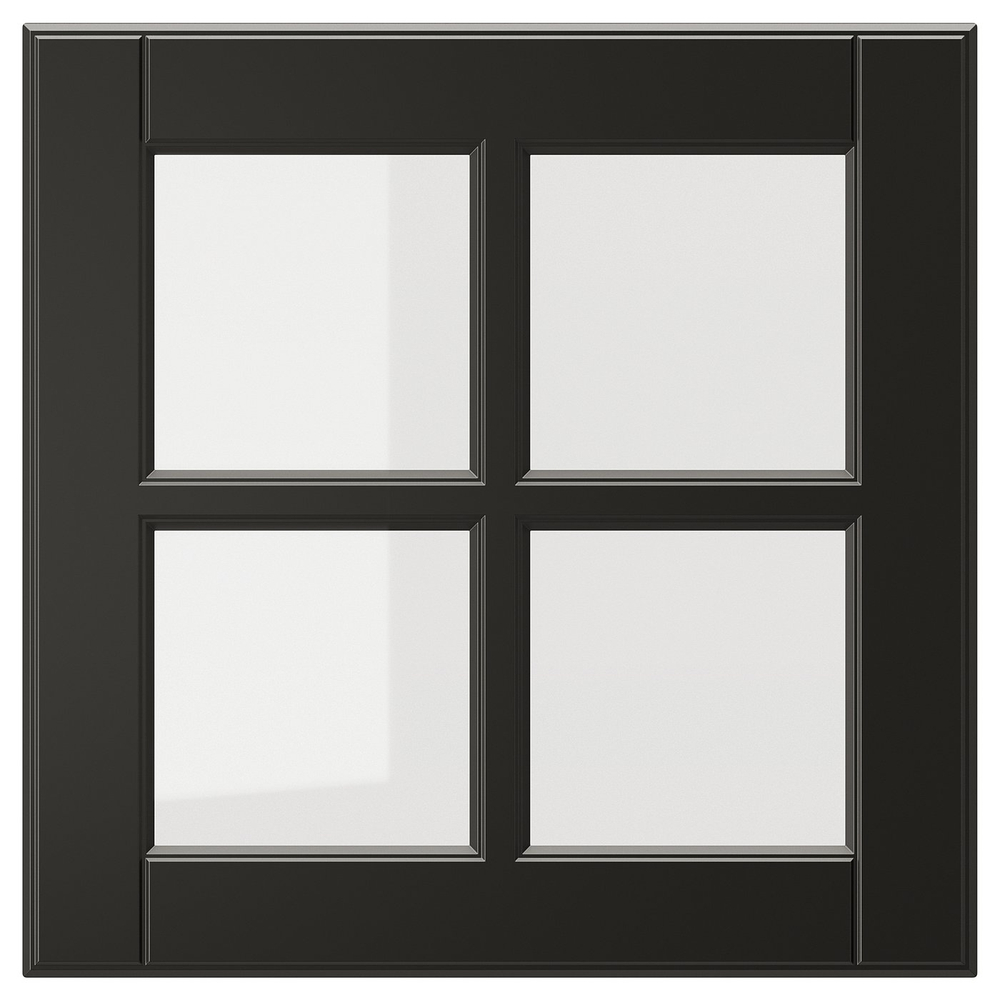 IKEA BODBYN  (ИКЕА БОДБИН)  -  Дверь стеклянная - чёрный 40x40 см