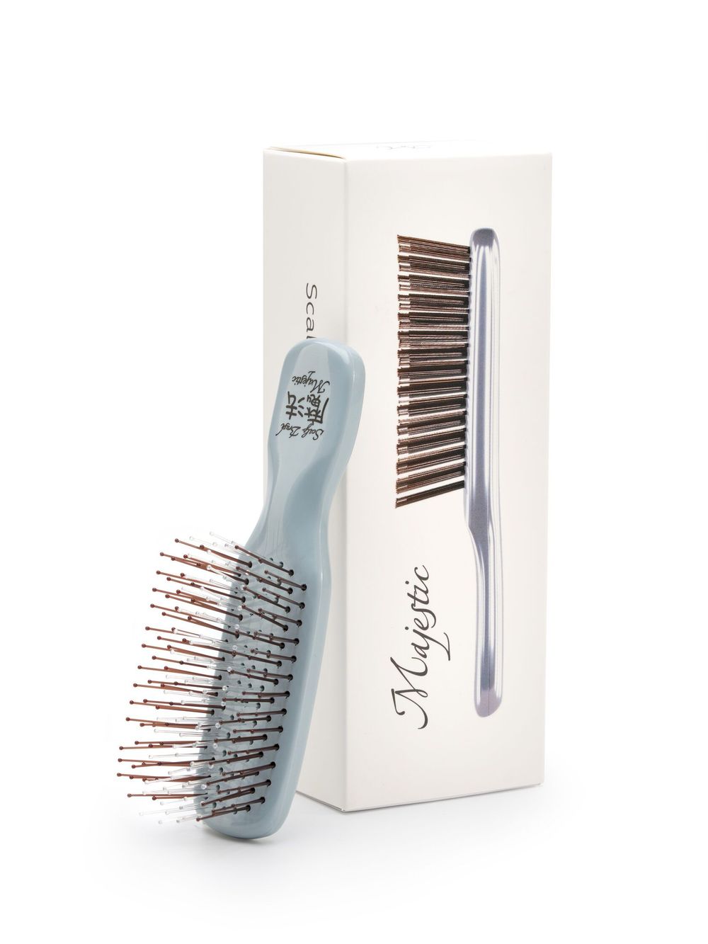 Расческа Majestic Scalp Brush серый жемчуг (дорожная версия)