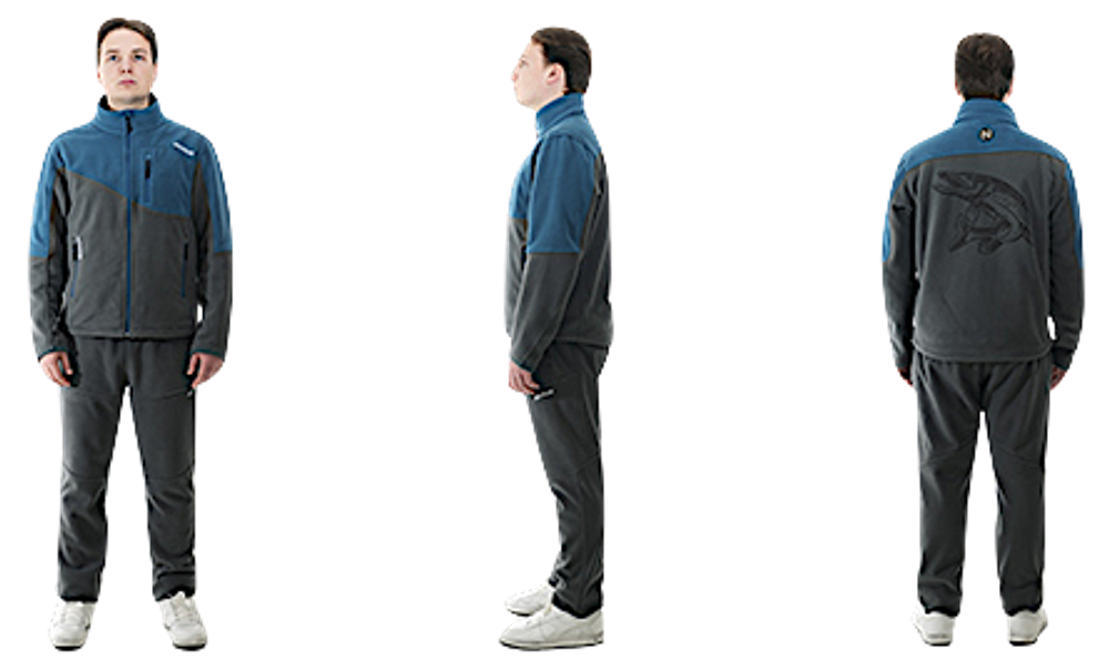 Кофта флисовая Nautilus Keepler Blue/Grey (с принтом) -