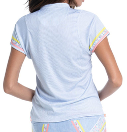 Женская теннисная футболка Lucky in Love Liberty In Love Chambray Blossom - light denim
