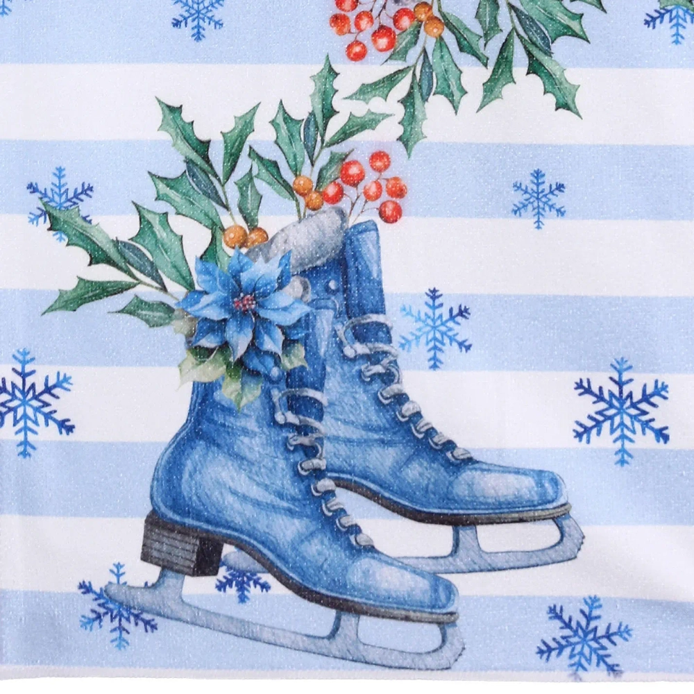 Полотенце кухонное «Winter - Коньки» 40*57 см, микрофибра 200 гр/м2