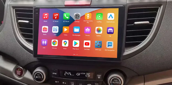Магнитола для Honda CR-V 4 2012-2016 (маленькая рамка) - FarCar S280 монитор 9.5" IPS на Android 13, CarPlay