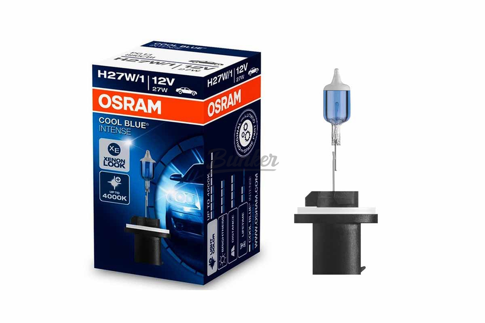 Лампа H27W/1 12V 27W PG13 COOL BLUE INTENSE цветовая температура 4200К 1 шт.