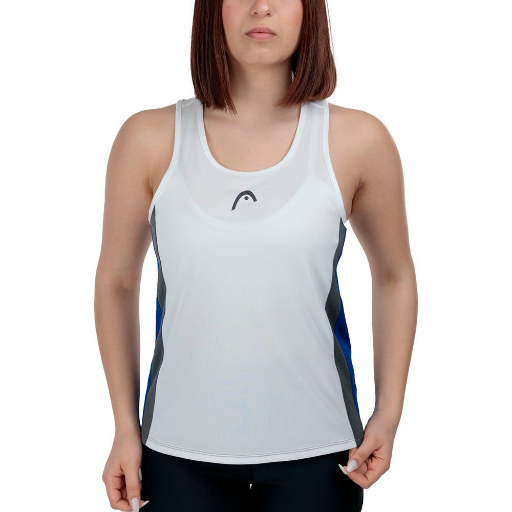 Майка жен. HEAD Club 25 Tech Tank Top W 814735-RoWH-L, р.L, полиэстер, белый