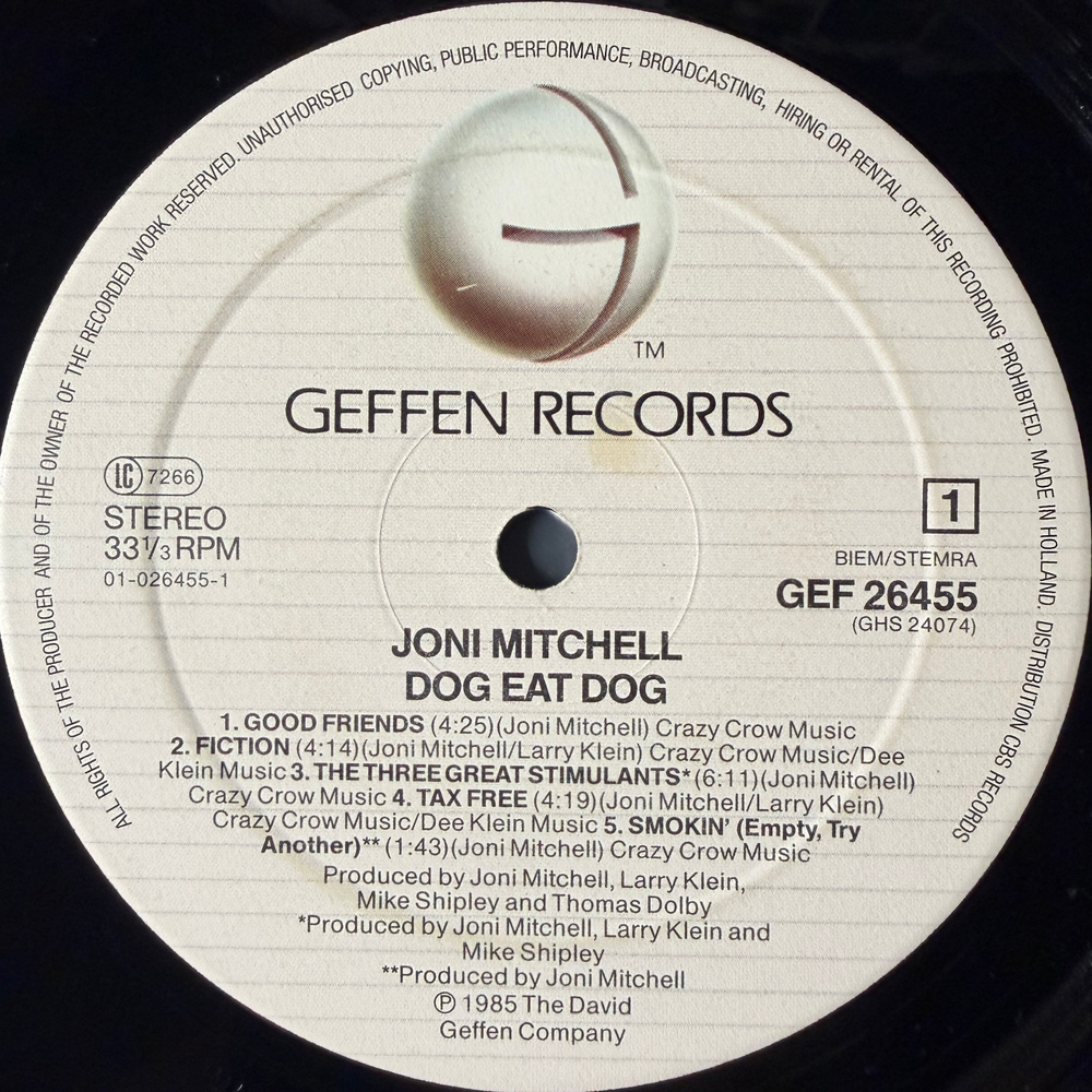 Joni Mitchell - Dog Eat Dog (Голландия 1985г.)