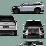 Карбоновый обвес для ZEEKR 9X 2025+ Зикр Губа Диффузор спойлер тюнинг