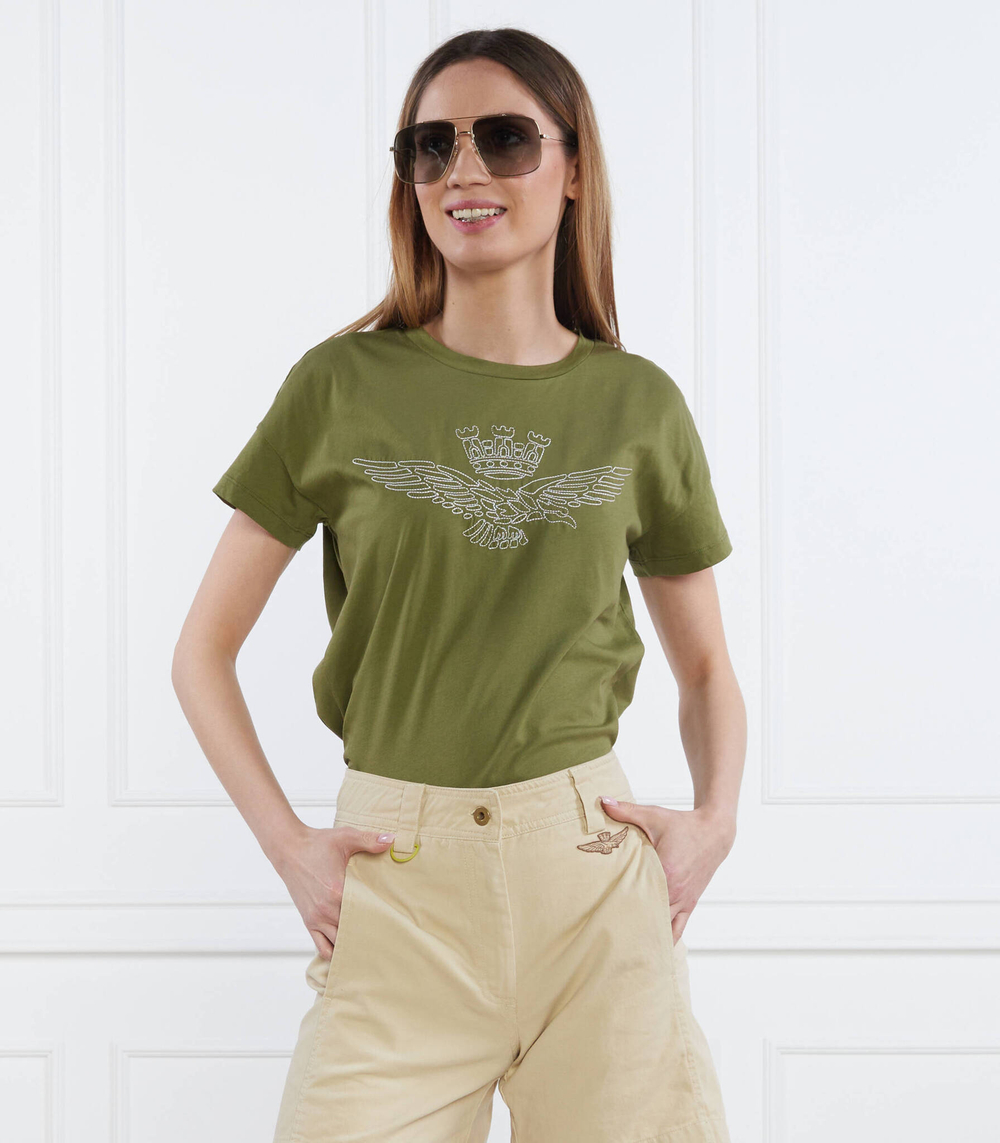 Футболка Aeronautica Militare - хаки(TS2103DJ510)