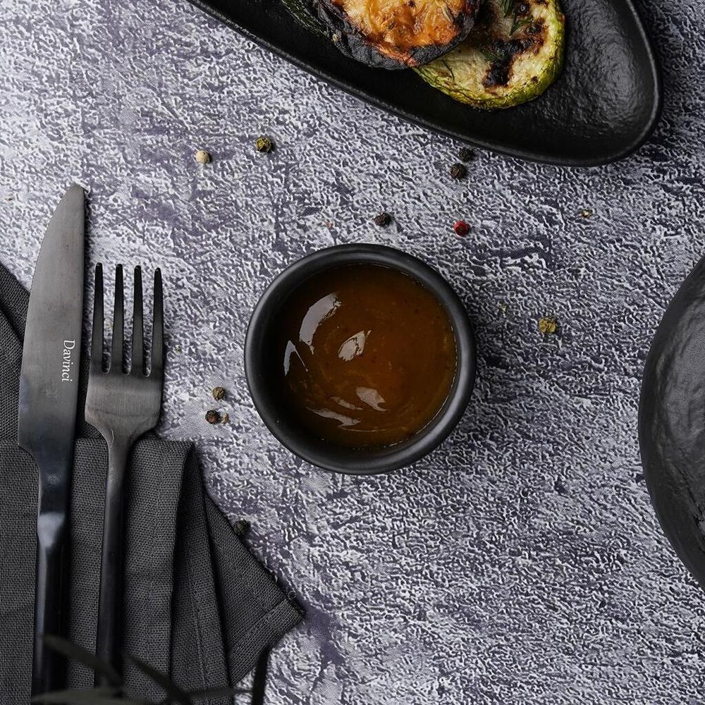 Соусник 90 мл d 7 см h4 см круглый фарфор Рамекин Black Raw Stellar P.L. Proff Cuisine [12]